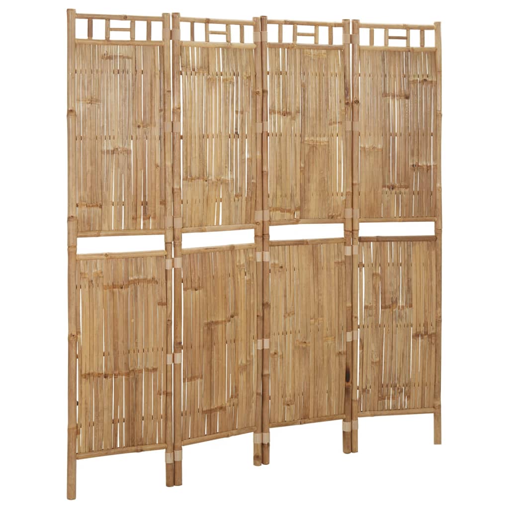 Cloison de séparation 4 panneaux Bambou 160x180 cm Séparateurs de pièces vidaXL   