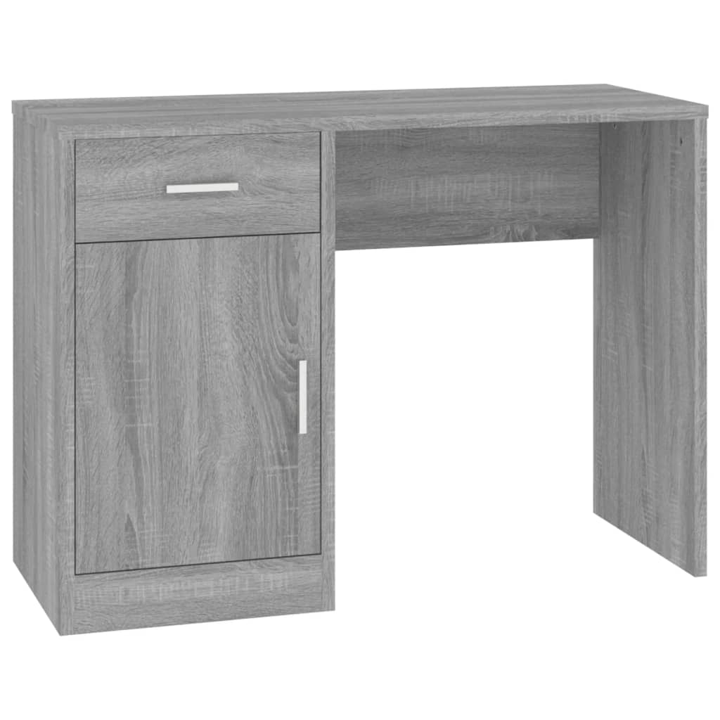 Bureau avec tiroir et armoire Sonoma gris 100x40x73 cm Bureaux vidaXL   