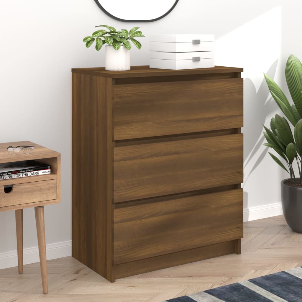 Buffet Chêne marron 60x35x76 cm Bois d'ingénierie Buffets & bahuts vidaXL   