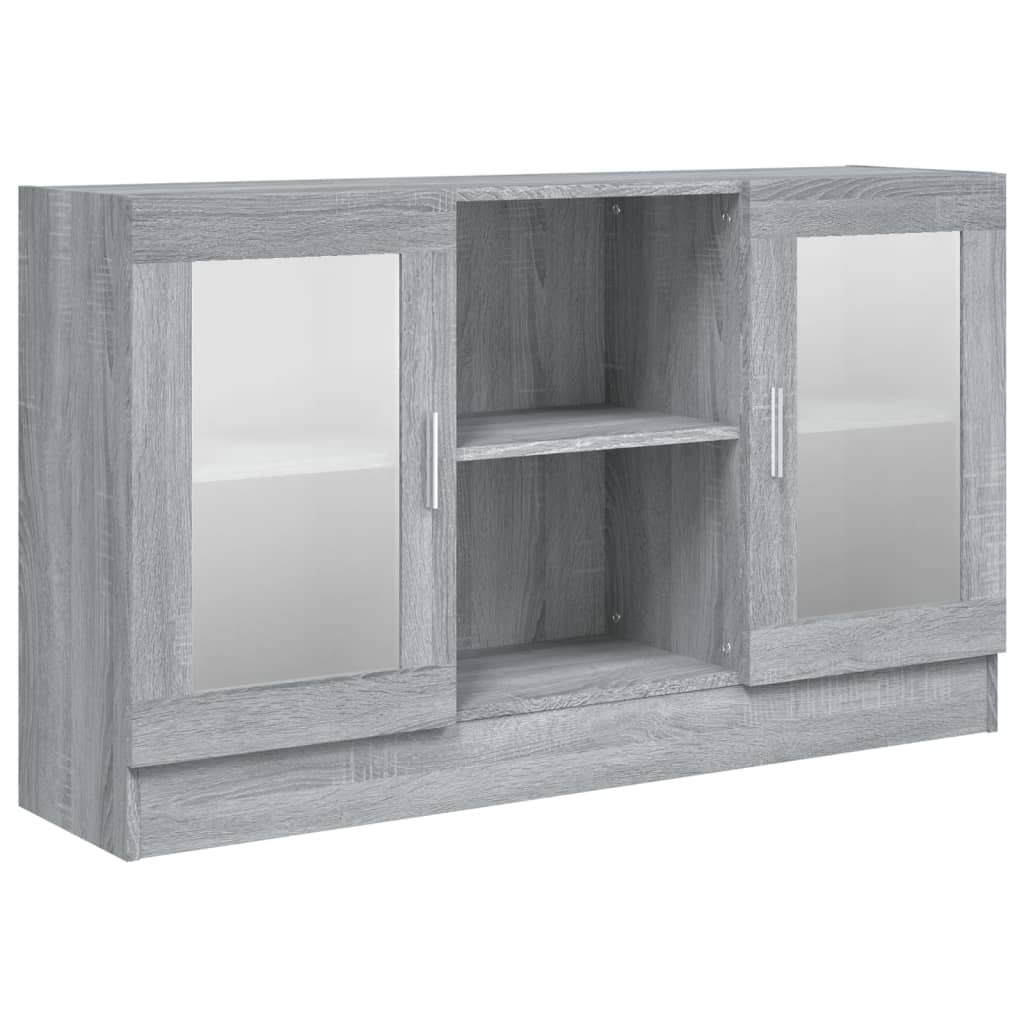 Armoire à vitrine Sonoma gris 120x30,5x70 cm Bois d'ingénierie Buffets & bahuts vidaXL   