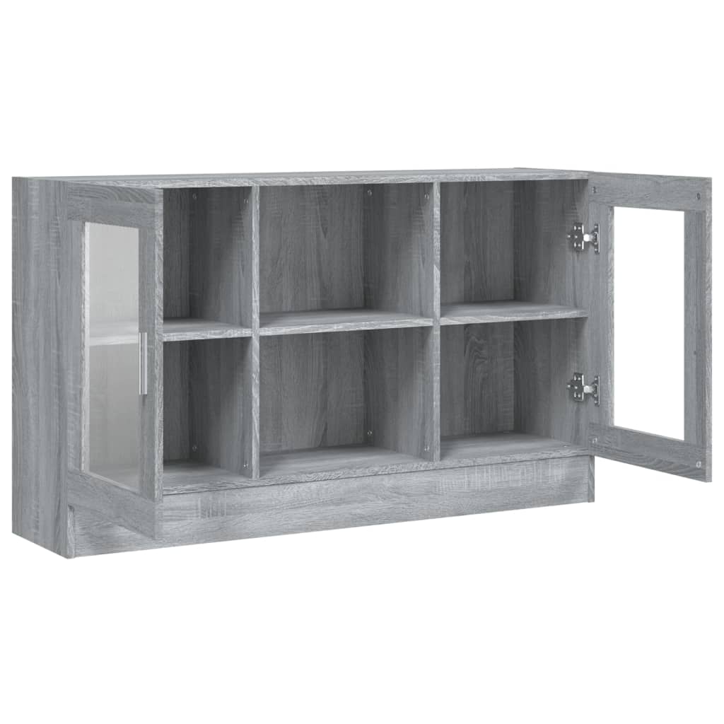 Armoire à vitrine Sonoma gris 120x30,5x70 cm Bois d'ingénierie Buffets & bahuts vidaXL   