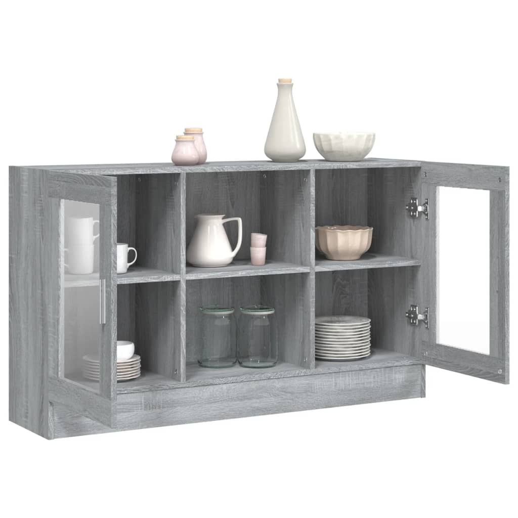 Armoire à vitrine Sonoma gris 120x30,5x70 cm Bois d'ingénierie Buffets & bahuts vidaXL   