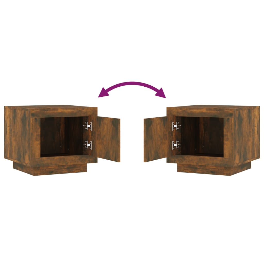 Table basse Chêne fumé 51x50x45 cm Bois d'ingénierie Tables basses vidaXL   