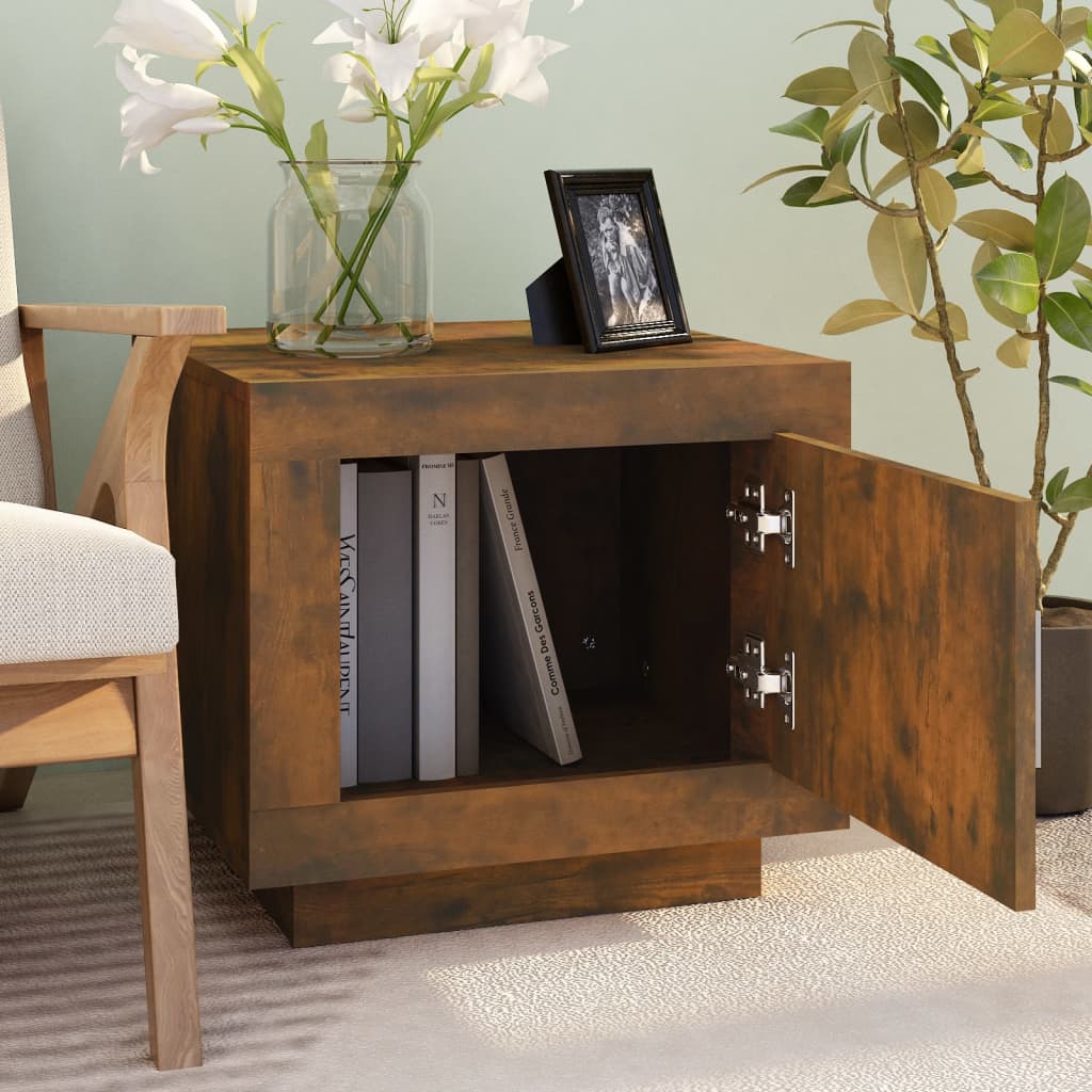 Table basse Chêne fumé 51x50x45 cm Bois d'ingénierie Tables basses vidaXL   