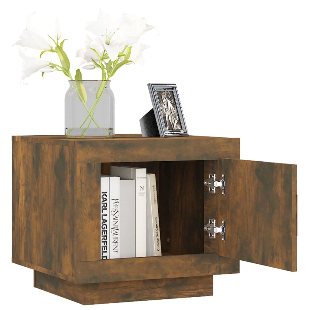 Table basse Chêne fumé 51x50x45 cm Bois d'ingénierie Tables basses vidaXL   