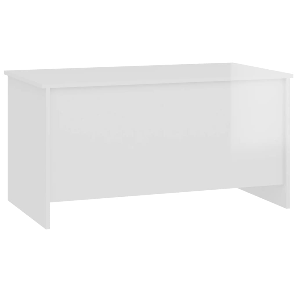 Table basse Blanc brillant 102x55,5x52,5 cm Bois d'ingénierie Tables basses vidaXL   