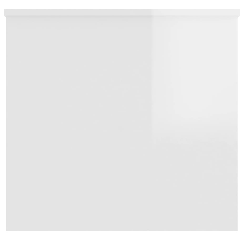 Table basse Blanc brillant 102x55,5x52,5 cm Bois d'ingénierie Tables basses vidaXL   