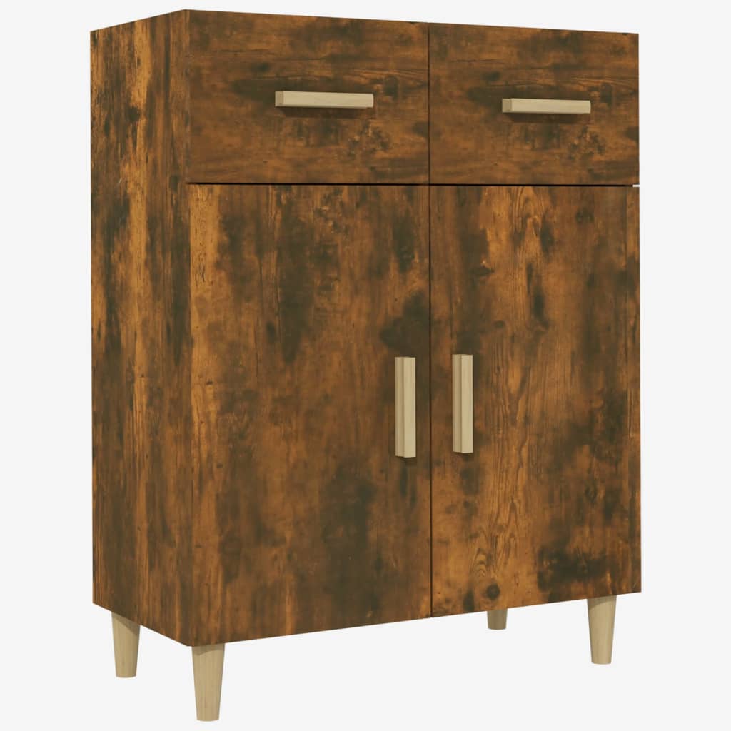 Buffet Chêne fumé 69,5x34x89 cm Bois d'ingénierie Buffets & bahuts vidaXL   