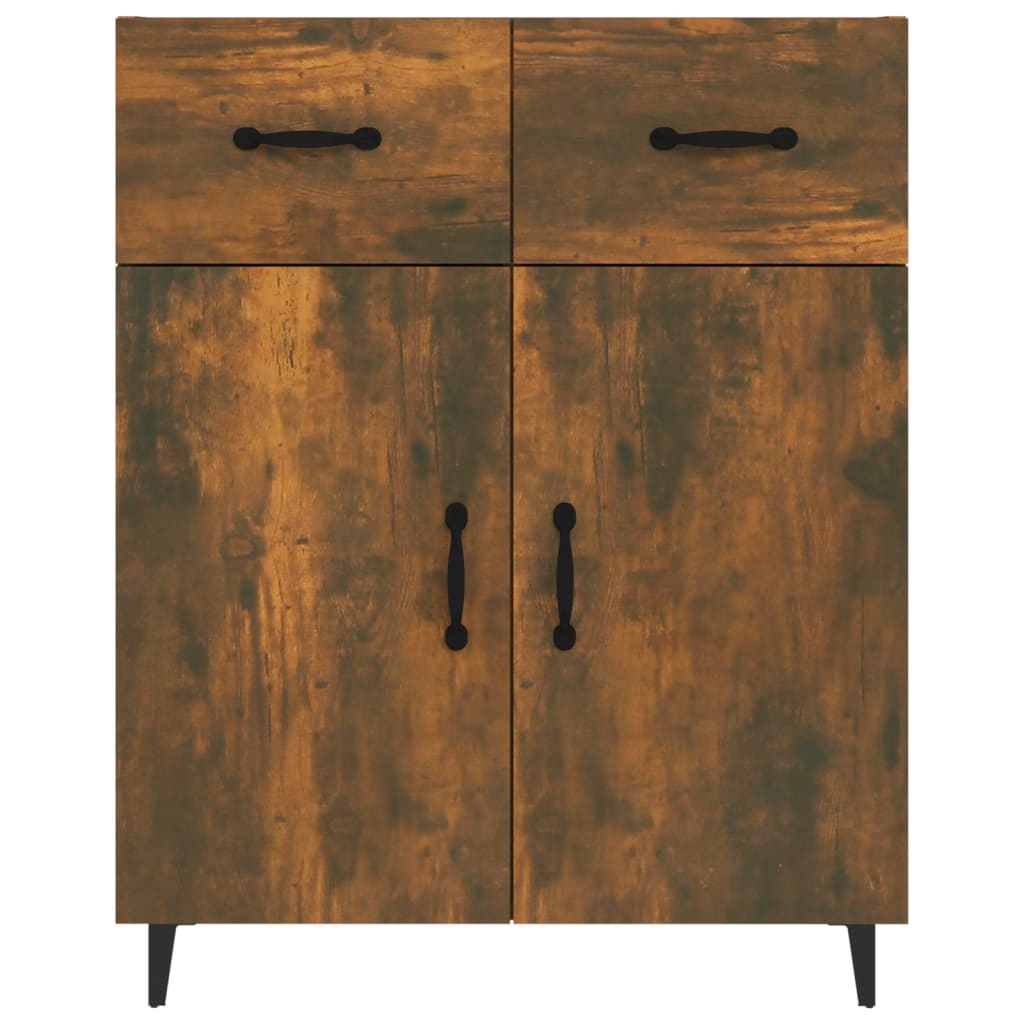 Buffet chêne fumé 69,5x34x90 cm bois d'ingénierie Buffets & bahuts vidaXL   