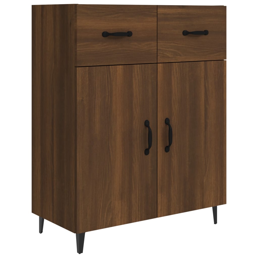 Buffet chêne marron 69,5x34x90 cm bois d'ingénierie Buffets & bahuts vidaXL   