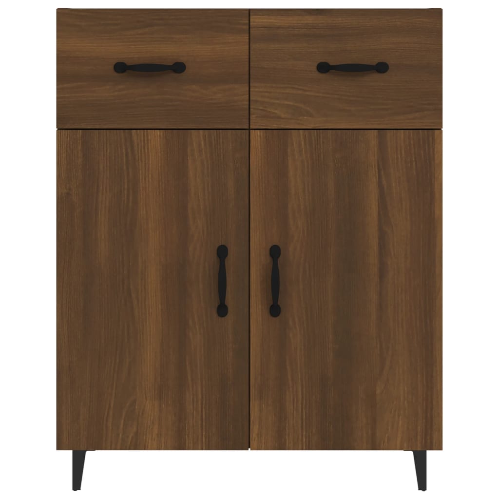 Buffet chêne marron 69,5x34x90 cm bois d'ingénierie Buffets & bahuts vidaXL   