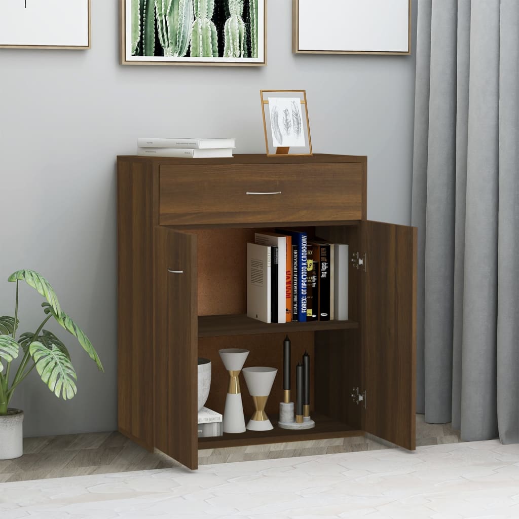 Buffet Chêne marron 60x30x75 cm Bois d'ingénierie Buffets & bahuts vidaXL   