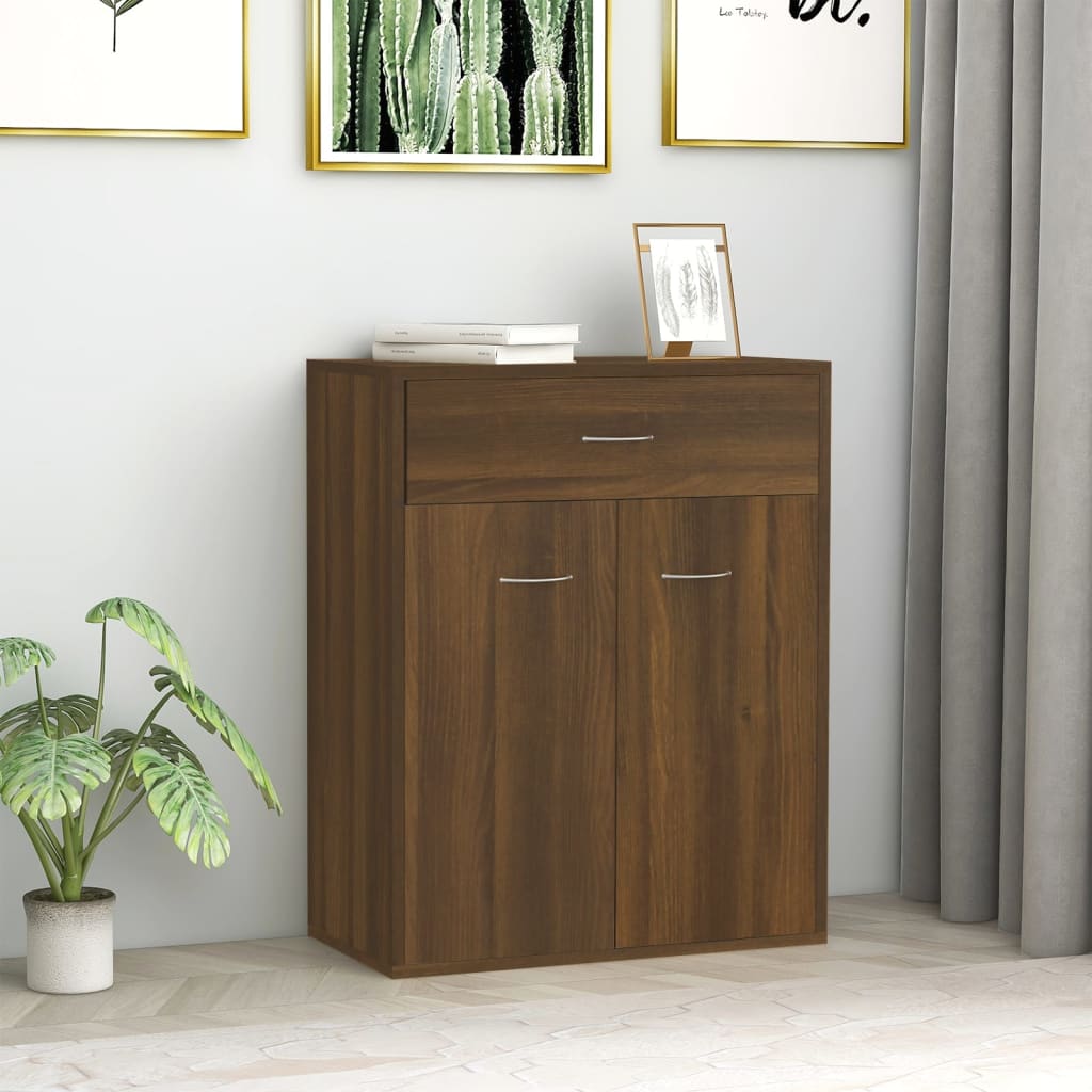 Buffet Chêne marron 60x30x75 cm Bois d'ingénierie Buffets & bahuts vidaXL   