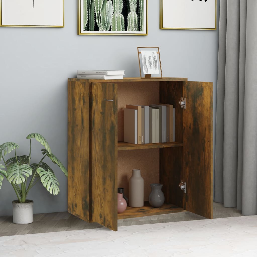 Buffet Chêne fumé 60x30x75 cm Bois d'ingénierie Buffets & bahuts vidaXL   