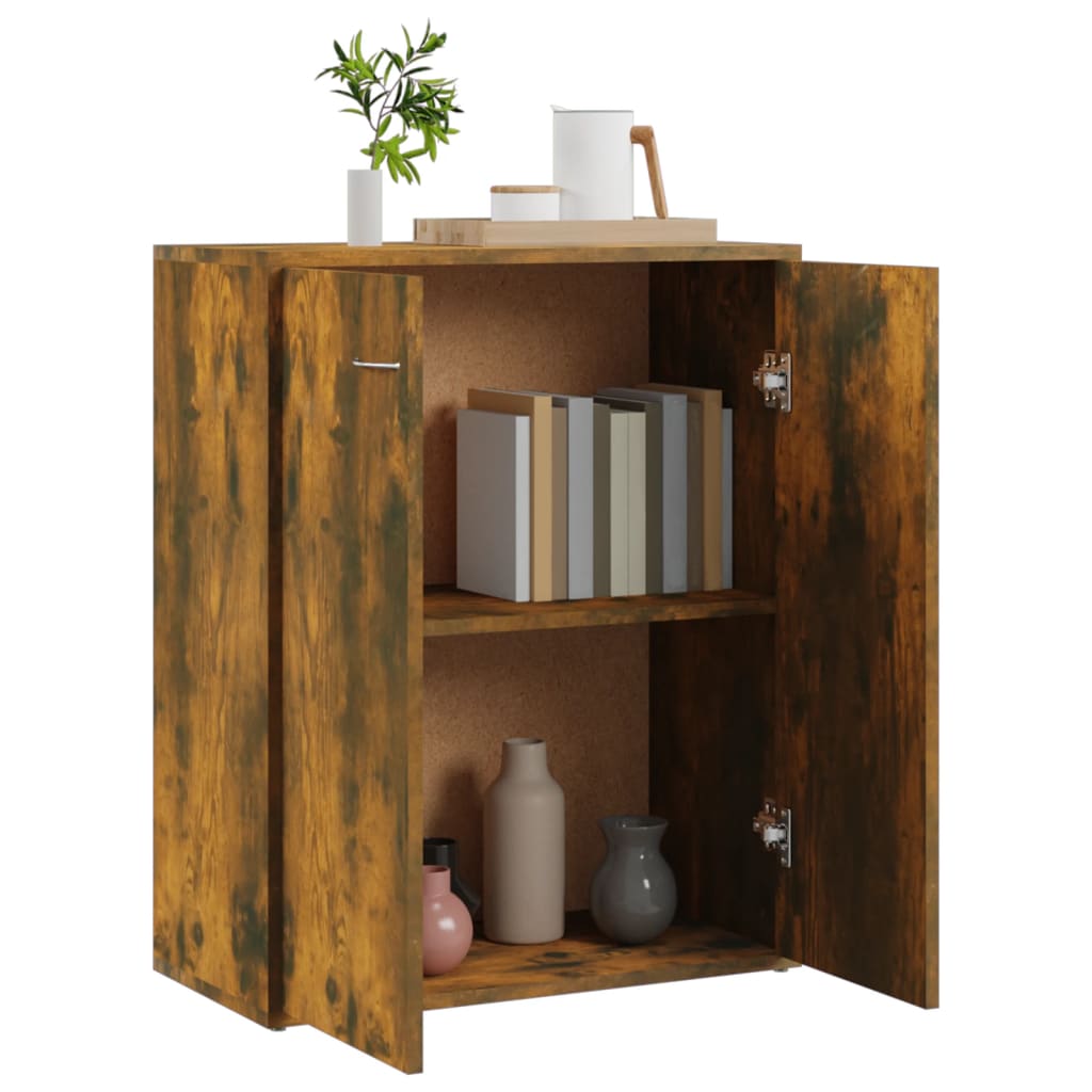 Buffet Chêne fumé 60x30x75 cm Bois d'ingénierie Buffets & bahuts vidaXL   