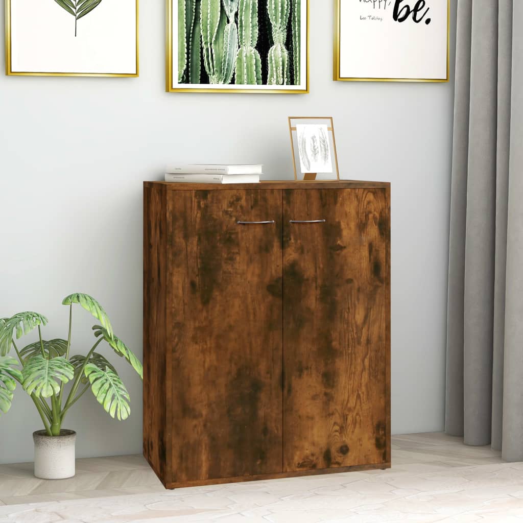 Buffet Chêne fumé 60x30x75 cm Bois d'ingénierie Buffets & bahuts vidaXL   