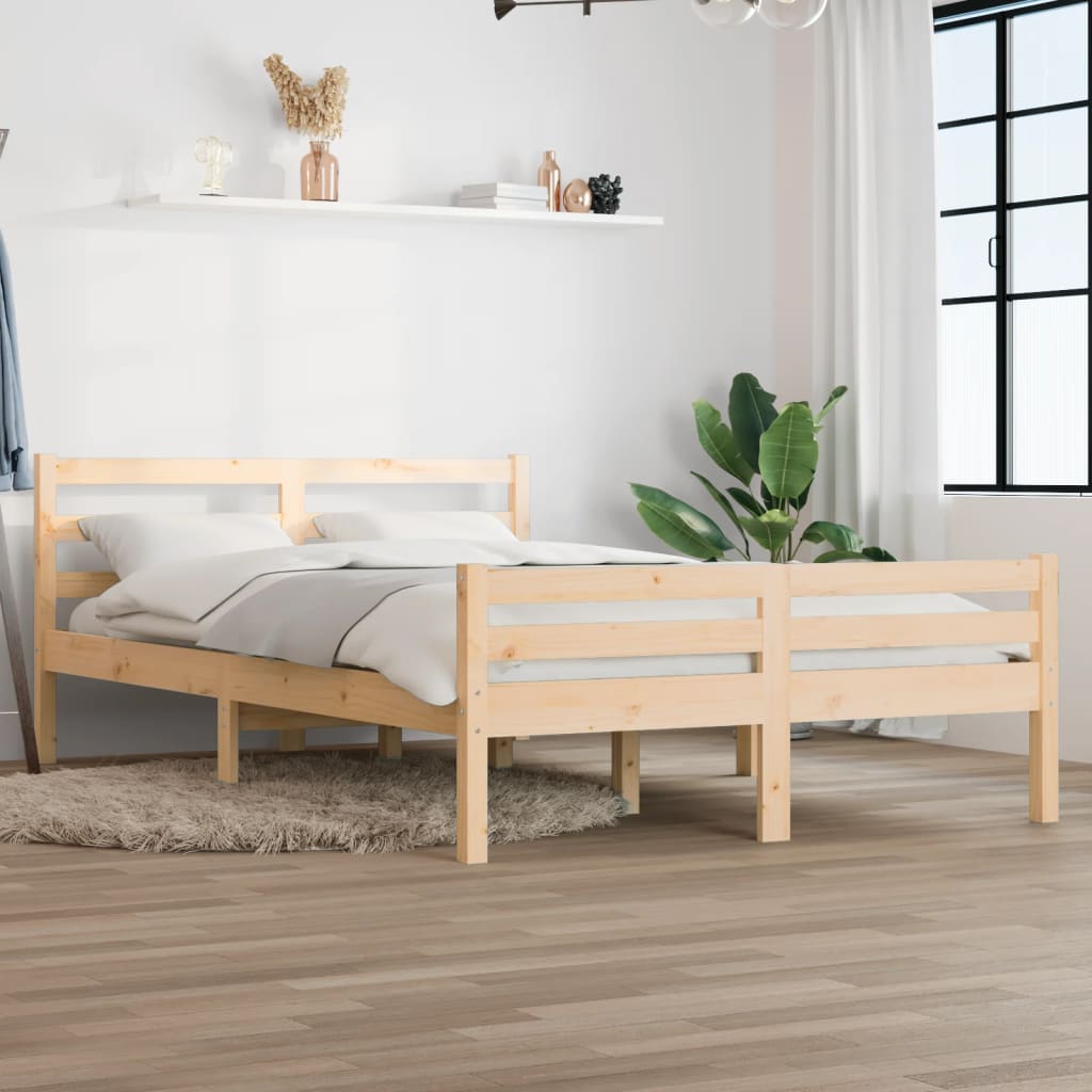 Cadre de lit Bois massif 120x200 cm Lits & cadres de lit vidaXL   