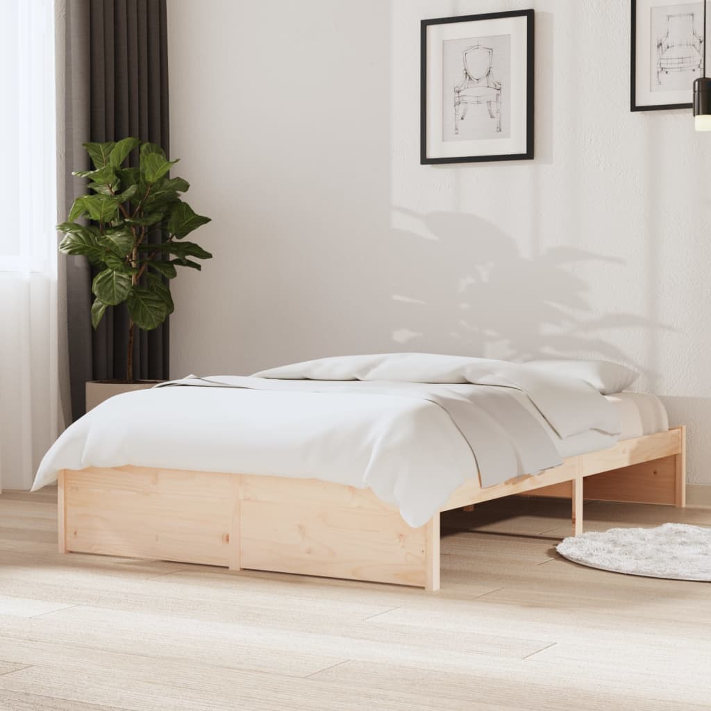 Cadre de lit Bois massif 120x200 cm Lits & cadres de lit vidaXL   