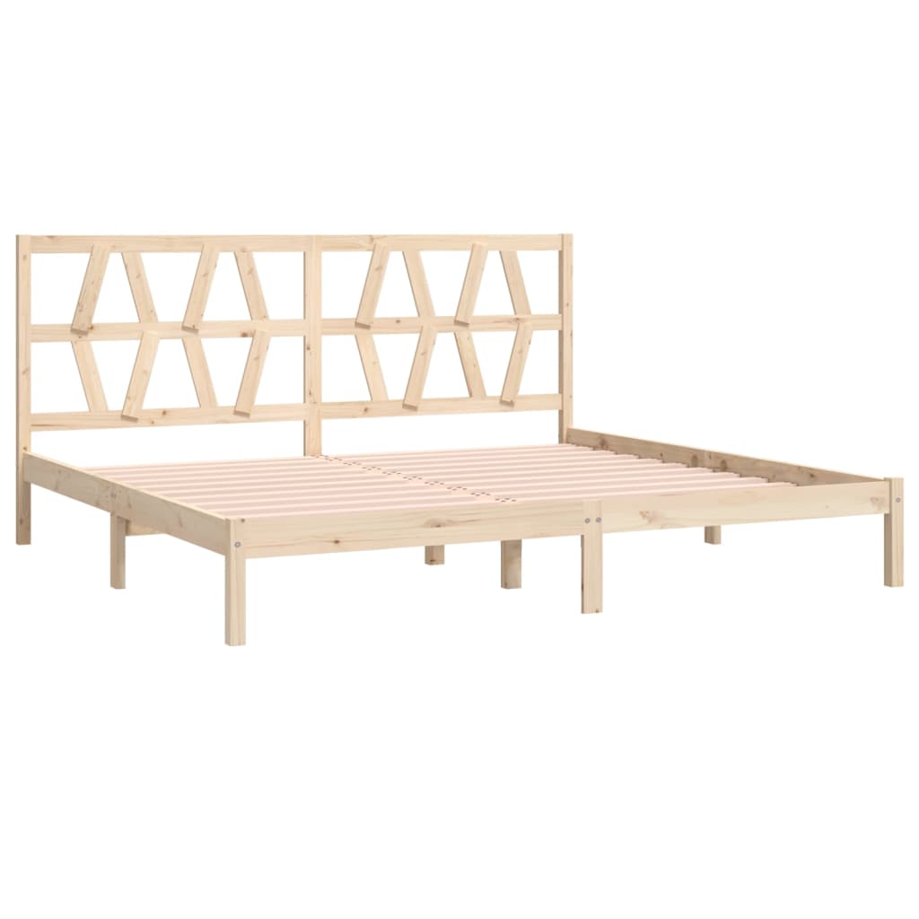 Cadre de lit Bois de pin massif 200x200 cm Lits & cadres de lit vidaXL   