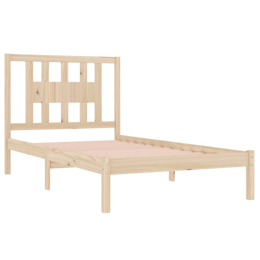 Cadre de lit Bois de pin massif 100x200 cm Lits & cadres de lit vidaXL   