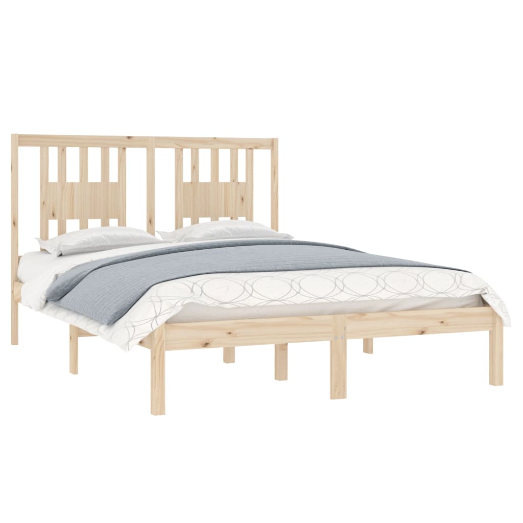 Cadre de lit Bois de pin massif 120x200 cm Lits & cadres de lit vidaXL   