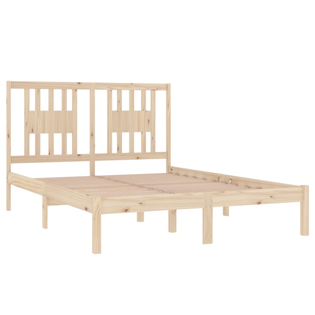 Cadre de lit Bois de pin massif 120x200 cm Lits & cadres de lit vidaXL   
