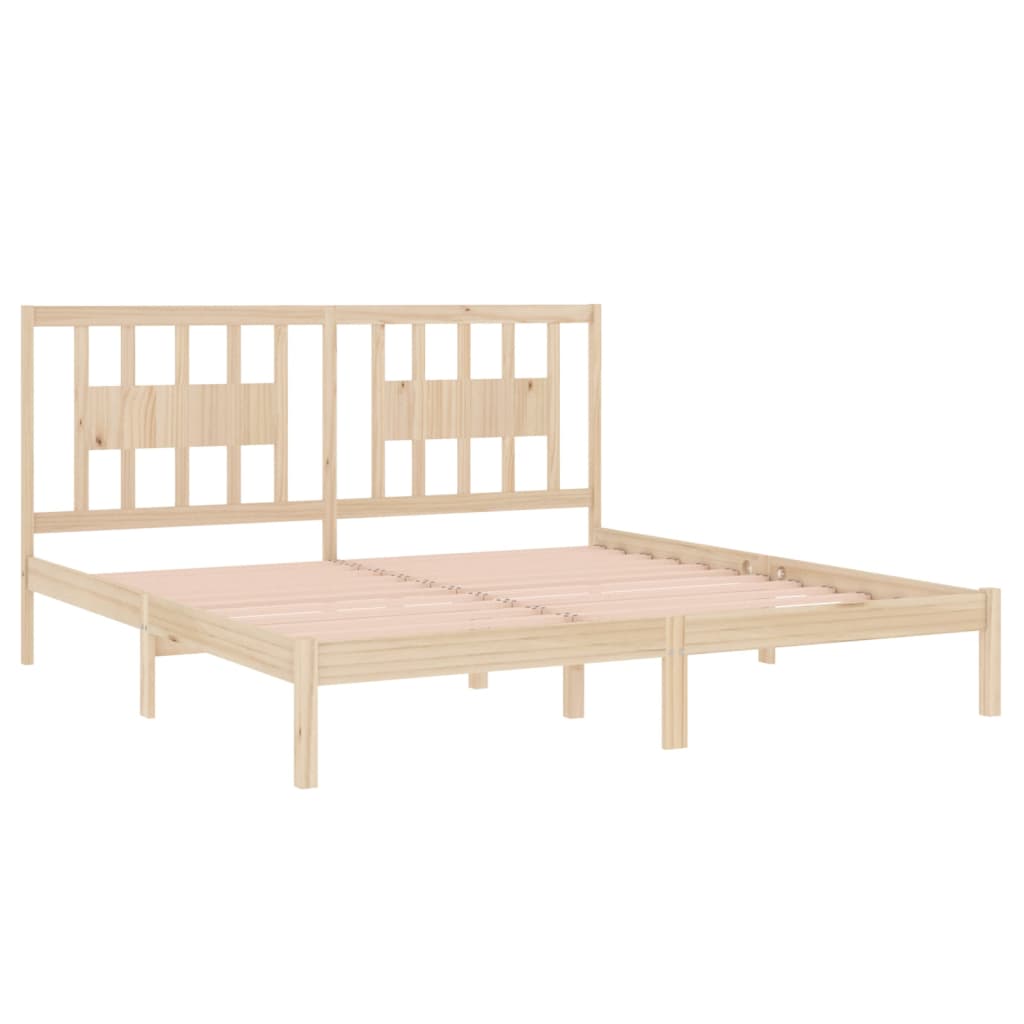 Cadre de lit Bois de pin massif 200x200 cm Lits & cadres de lit vidaXL   