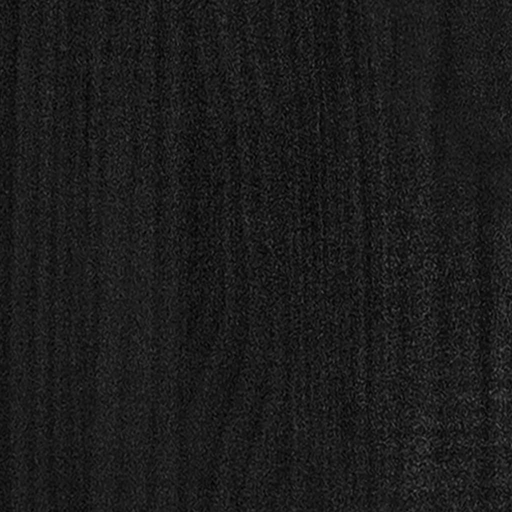 Cadre de lit Noir Bois de pin massif 140x190 cm Lits & cadres de lit vidaXL   