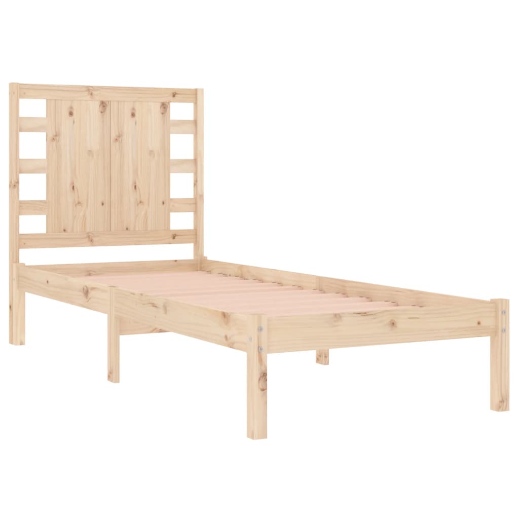 Cadre de lit Bois de pin massif 90x200 cm Lits & cadres de lit vidaXL   