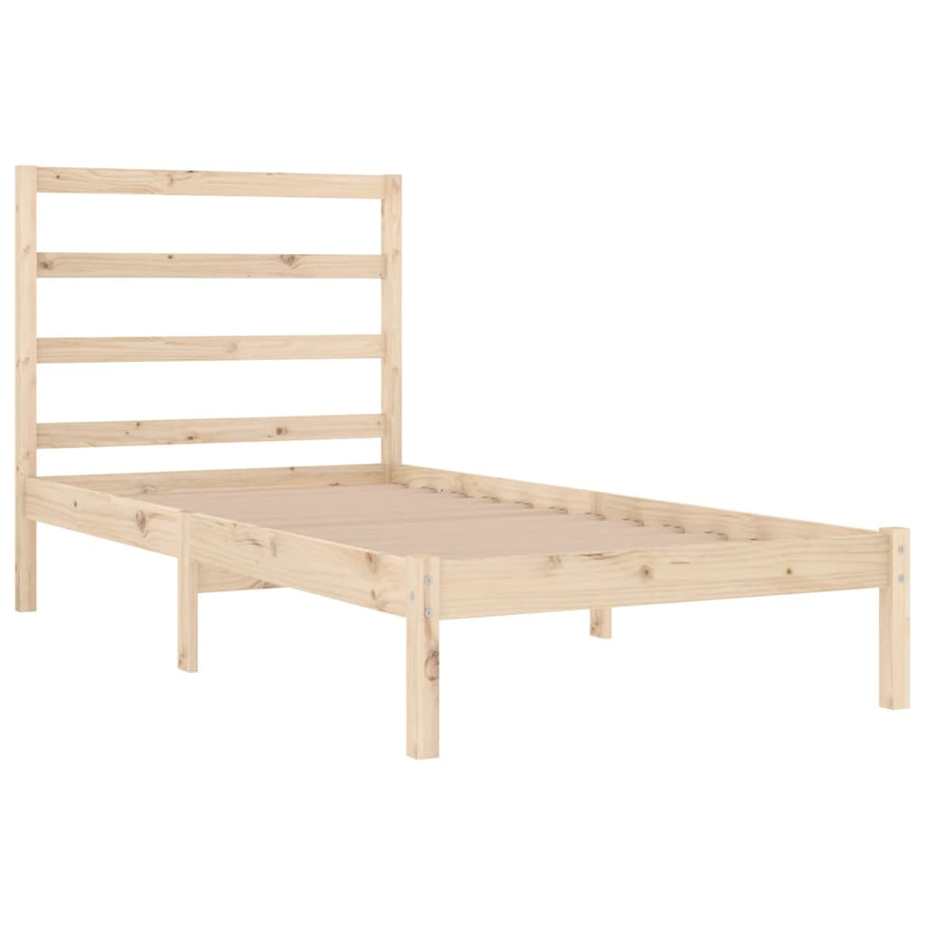 Cadre de lit Bois de pin massif 90x200 cm Lits & cadres de lit vidaXL   