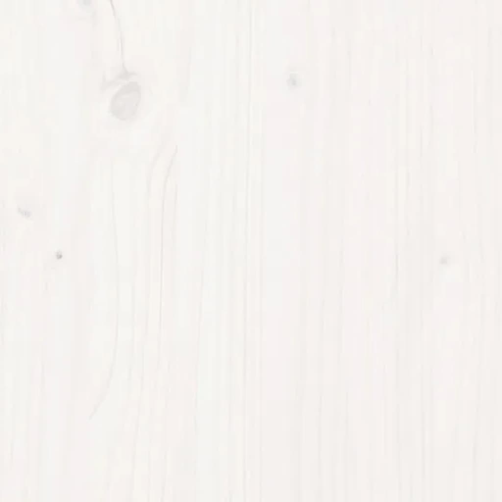 Cadre de lit Blanc Bois de pin massif 120x200 cm Lits & cadres de lit vidaXL   