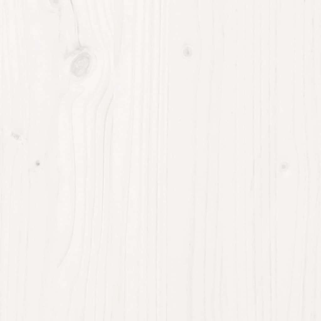 Cadre de lit Blanc Bois massif 75x190 cm Petit simple Lits & cadres de lit vidaXL   