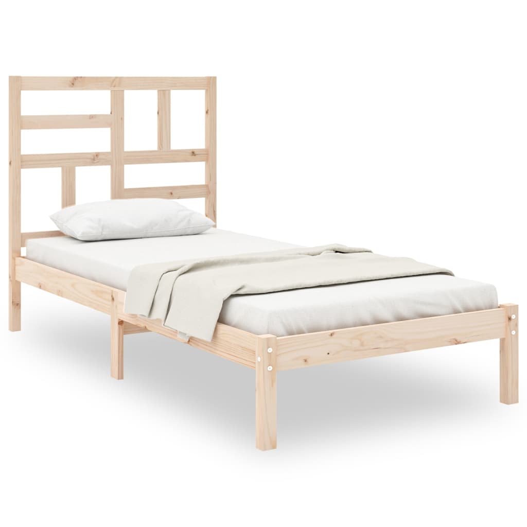 Cadre de lit Bois massif 90x200 cm Lits & cadres de lit vidaXL   