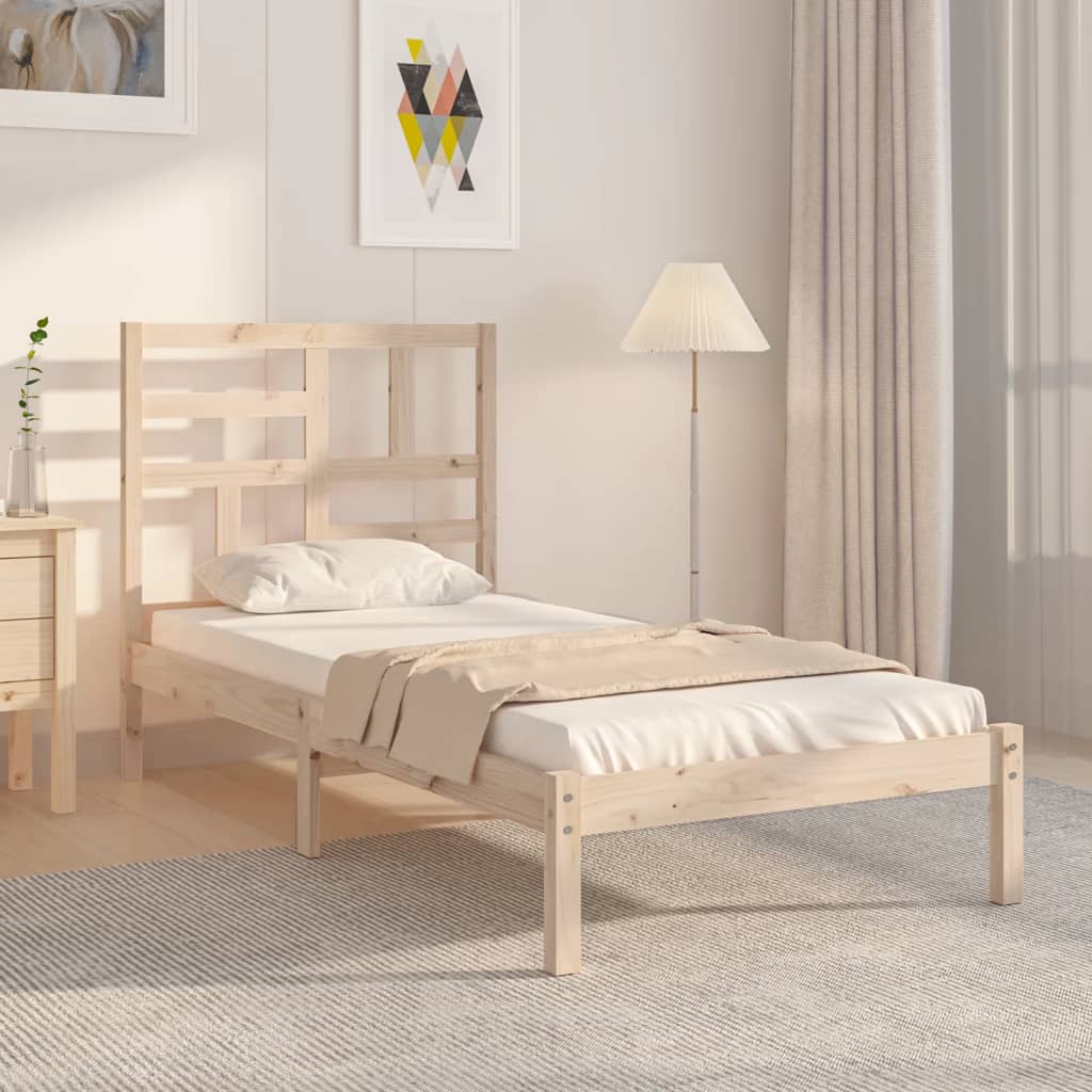 Cadre de lit Bois massif 90x200 cm Lits & cadres de lit vidaXL   