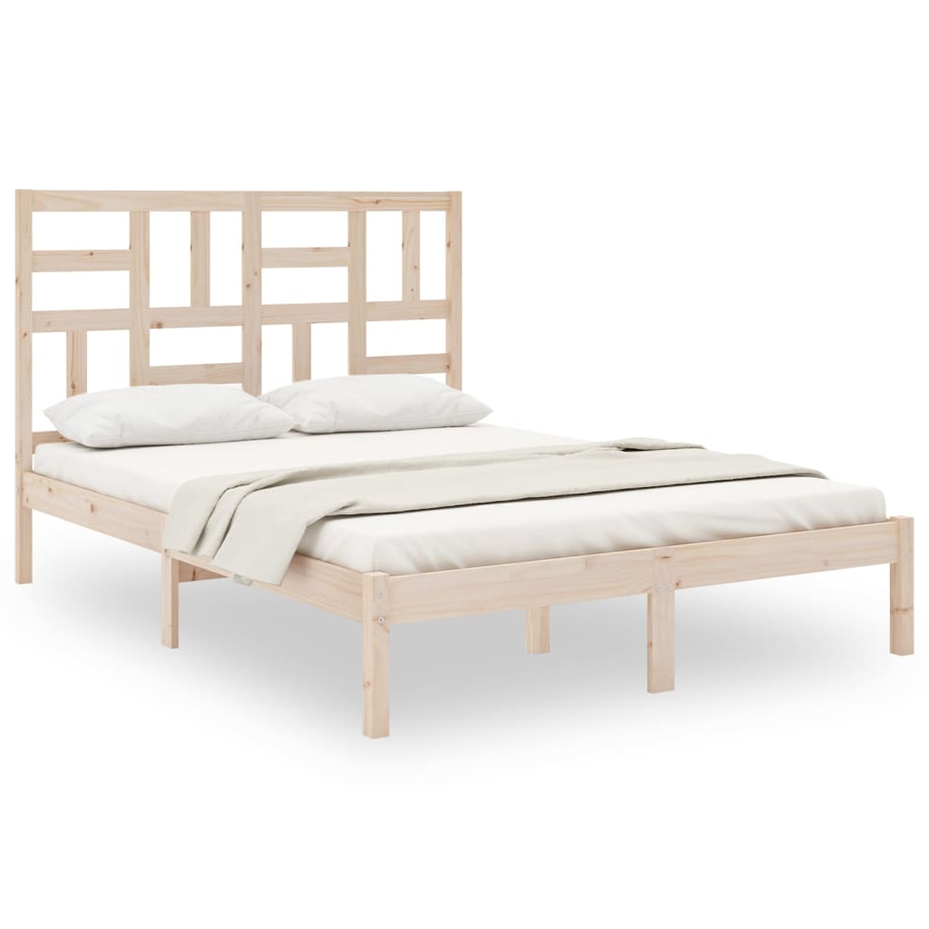 Cadre de lit Bois massif 120x200 cm Lits & cadres de lit vidaXL   