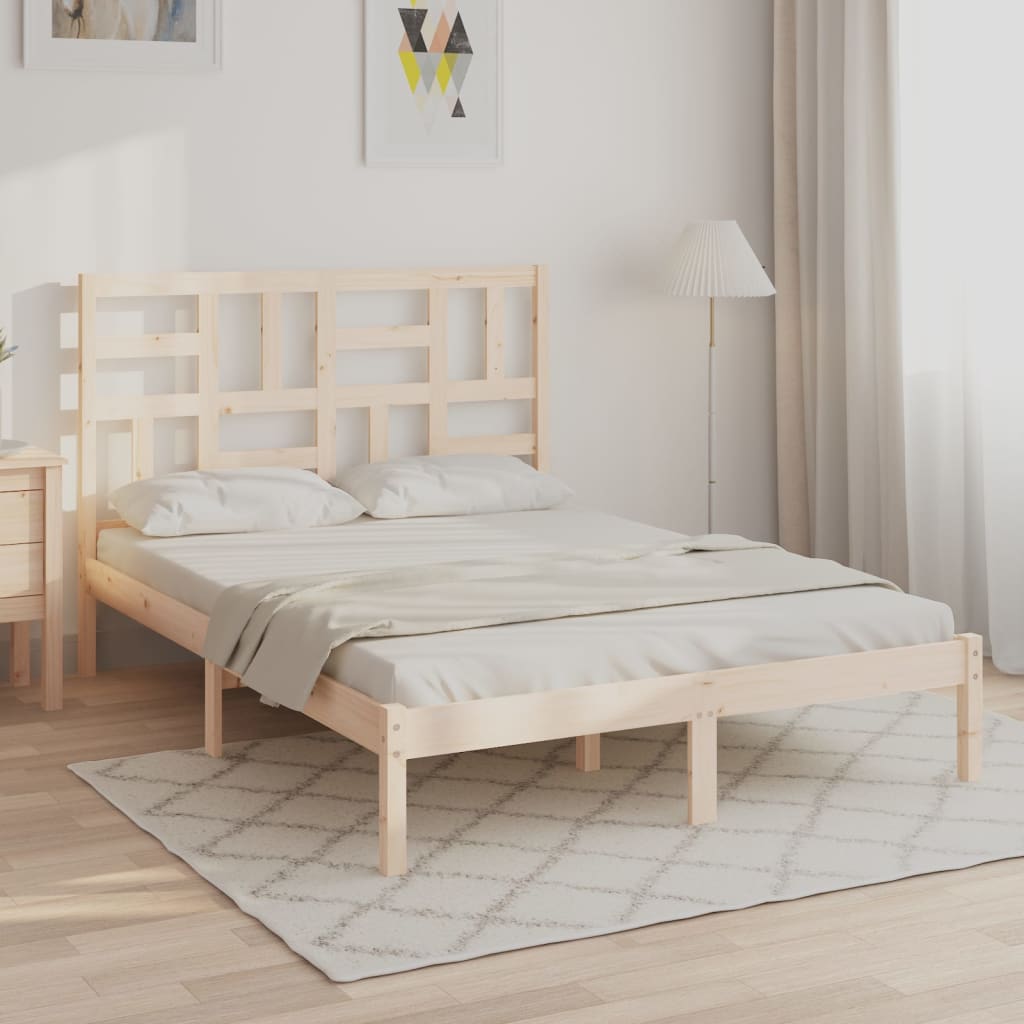 Cadre de lit Bois massif 120x200 cm Lits & cadres de lit vidaXL   