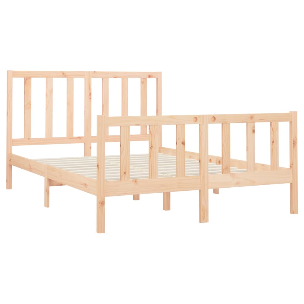 Cadre de lit Bois de pin massif 140x200 cm Lits & cadres de lit vidaXL   