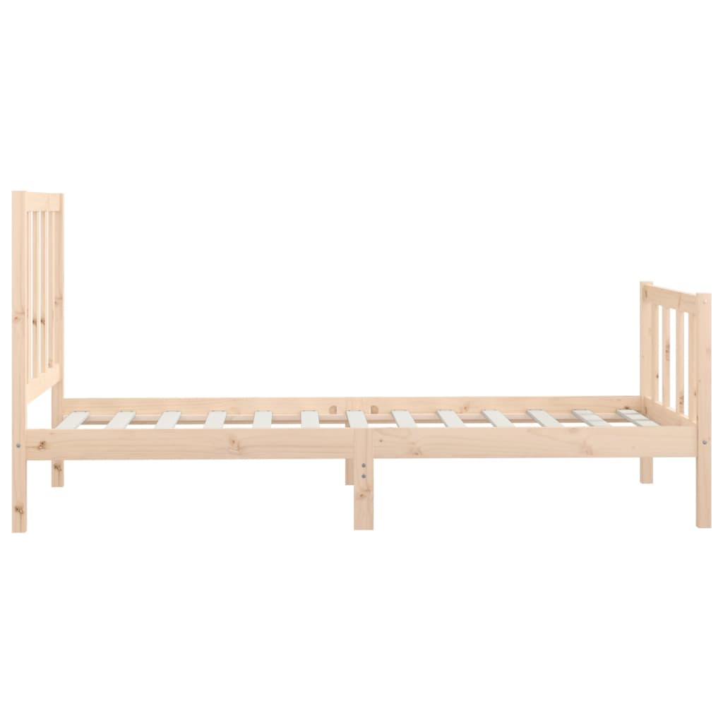 Cadre de lit Bois solide 90x200 cm Lits & cadres de lit vidaXL   