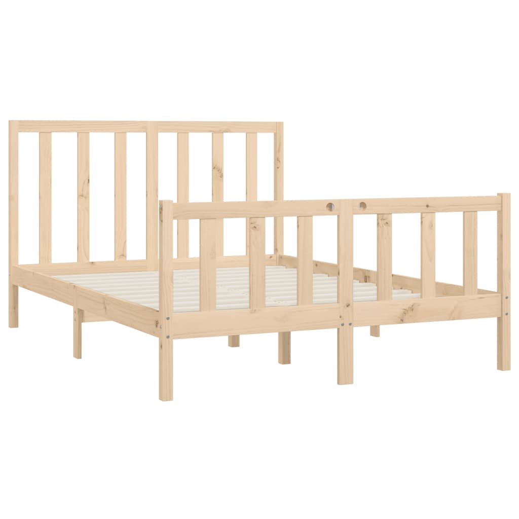 Cadre de lit Bois massif 120x200 cm Lits & cadres de lit vidaXL   