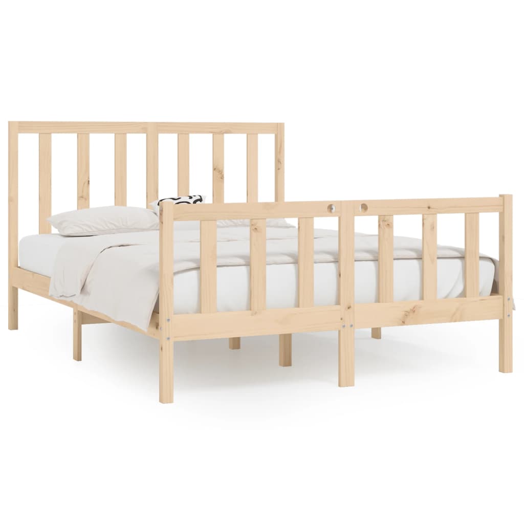Cadre de lit Bois massif 140x200 cm Lits & cadres de lit vidaXL   