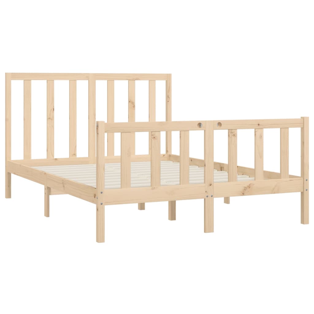 Cadre de lit Bois massif 140x200 cm Lits & cadres de lit vidaXL   