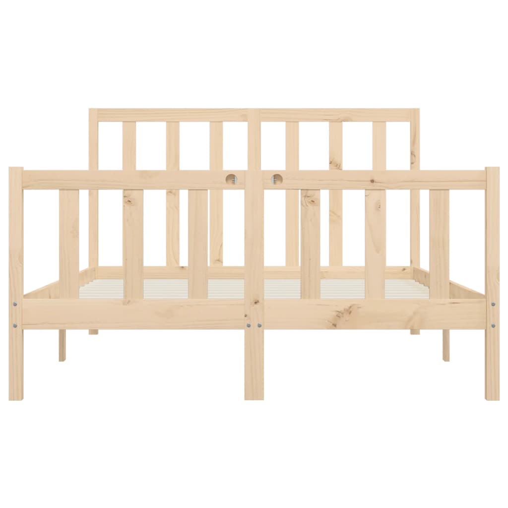 Cadre de lit Bois massif 140x200 cm Lits & cadres de lit vidaXL   