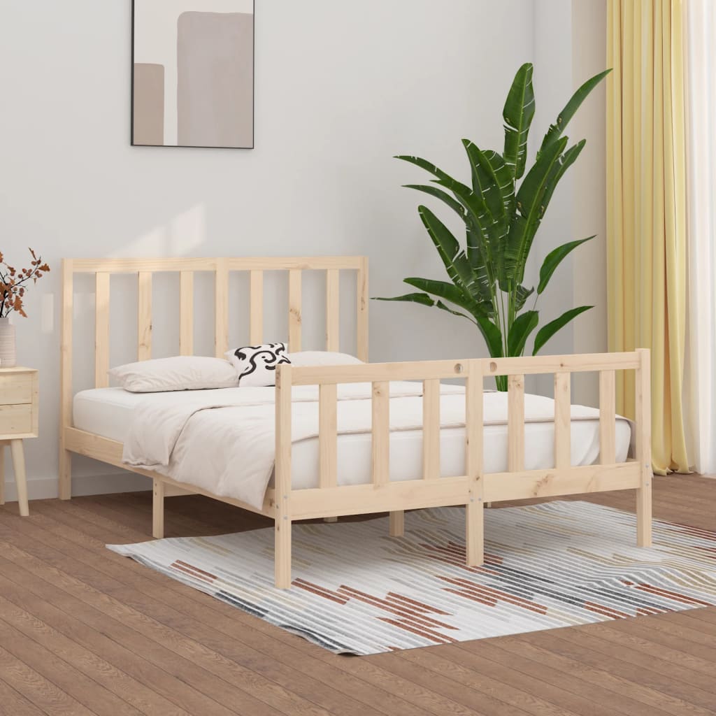 Cadre de lit Bois massif 140x200 cm Lits & cadres de lit vidaXL   
