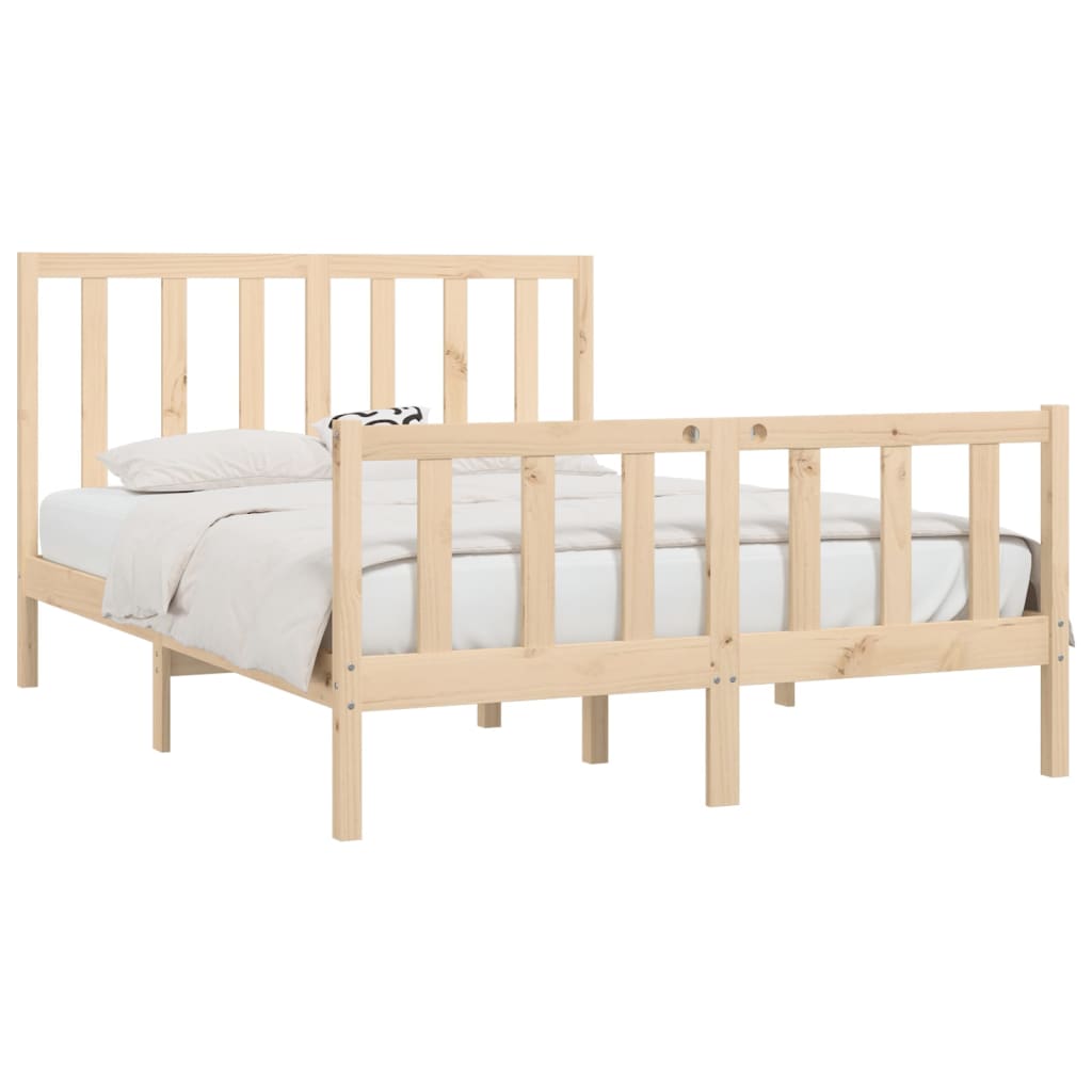 Cadre de lit Bois massif 160x200 cm Lits & cadres de lit vidaXL   