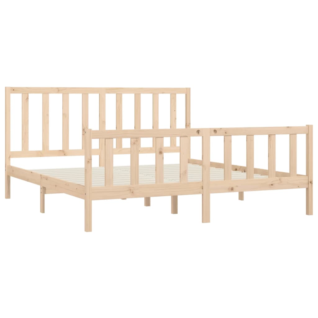 Cadre de lit Bois massif 200x200 cm Lits & cadres de lit vidaXL   