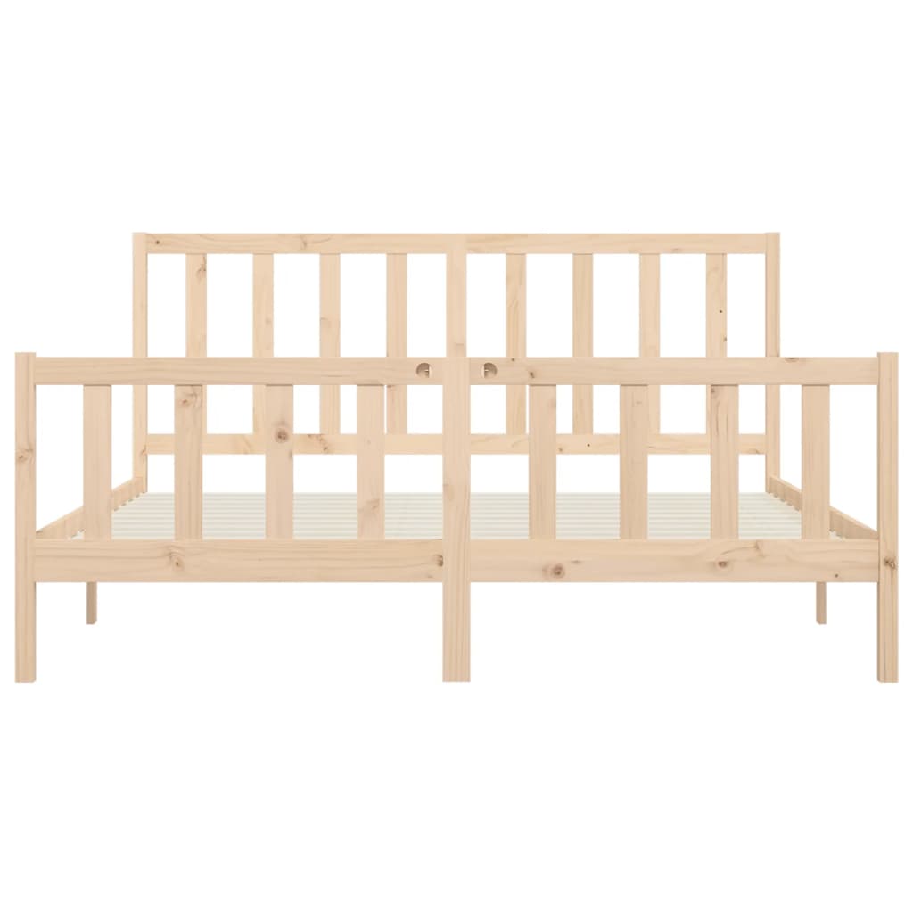 Cadre de lit Bois massif 200x200 cm Lits & cadres de lit vidaXL   