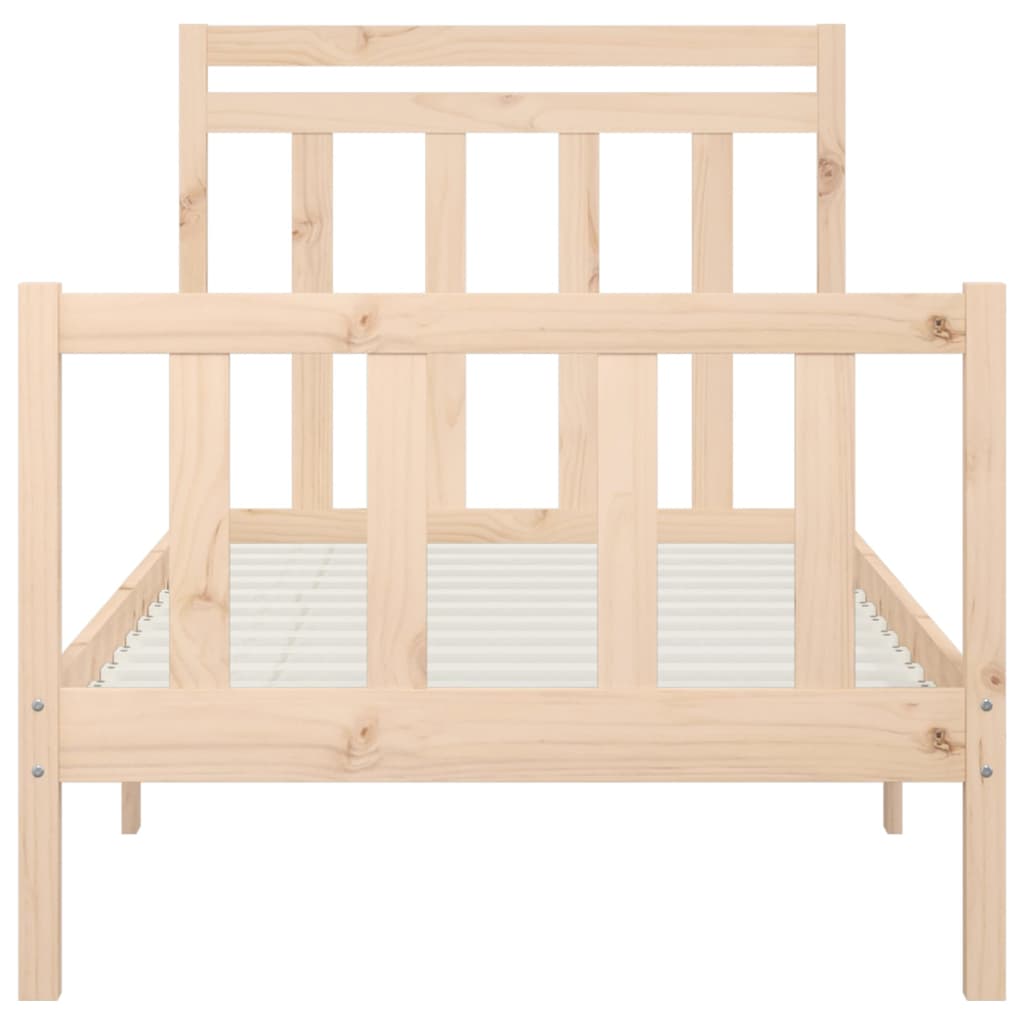 Cadre de lit Bois de pin solide 90x200 cm Lits & cadres de lit vidaXL   