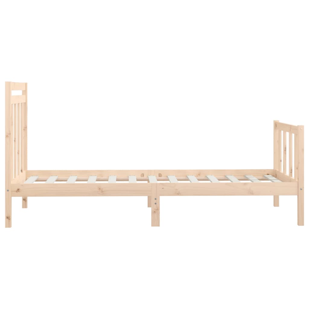 Cadre de lit Bois de pin solide 90x200 cm Lits & cadres de lit vidaXL   