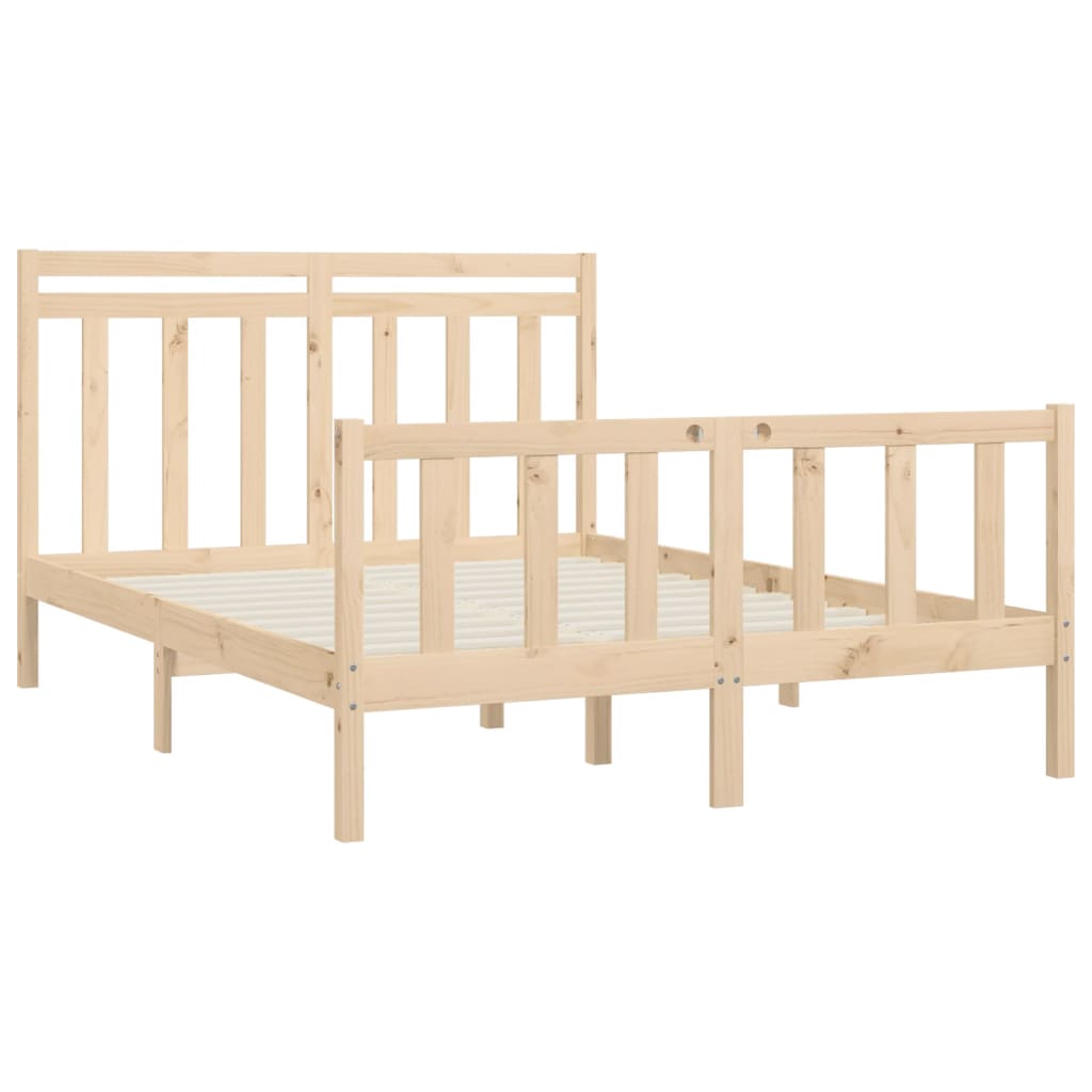 Cadre de lit Bois de pin massif 160x200 cm Lits & cadres de lit vidaXL   