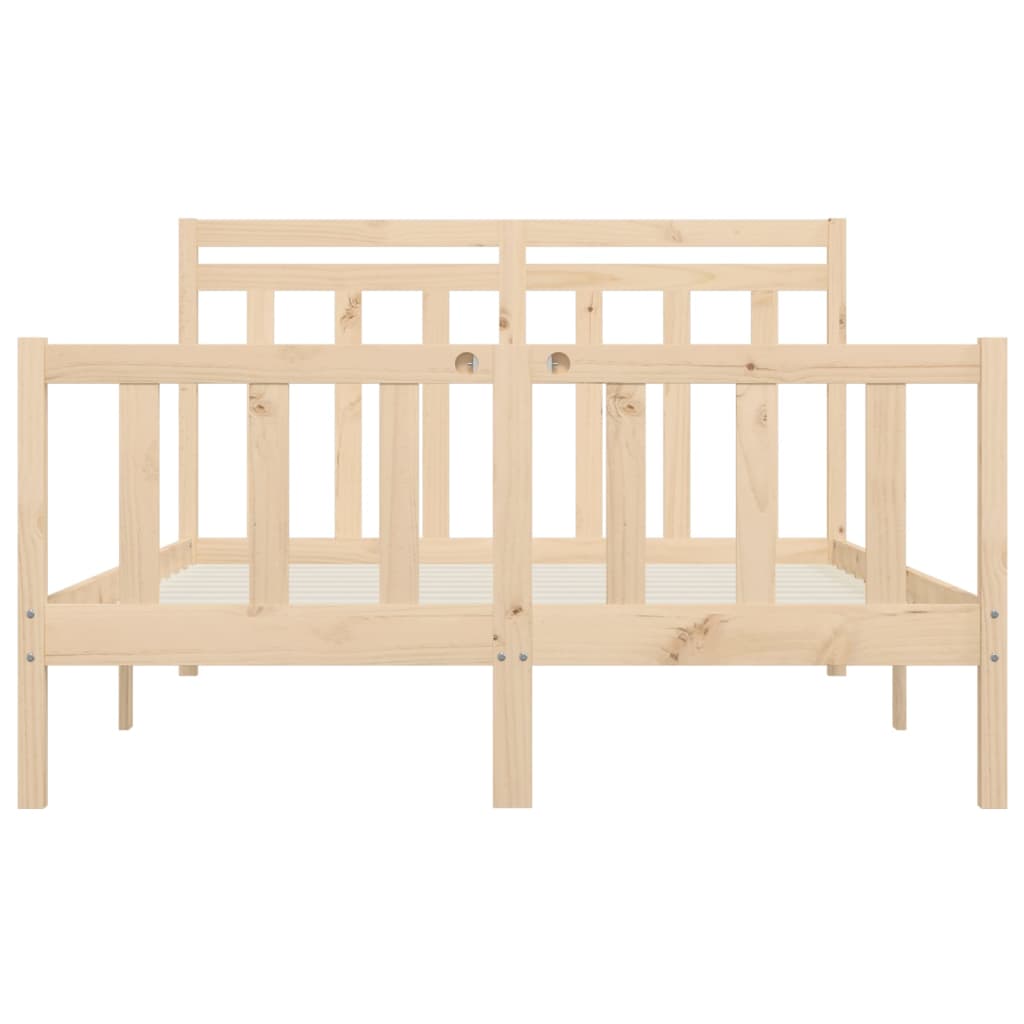 Cadre de lit Bois de pin massif 160x200 cm Lits & cadres de lit vidaXL   